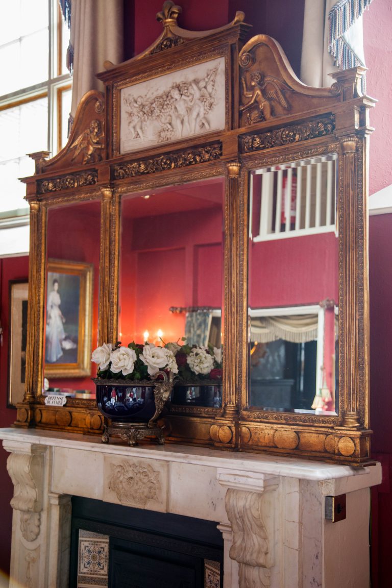 Dining room fireplace